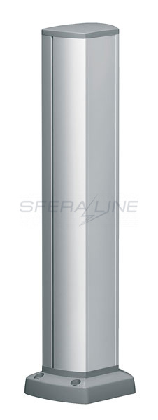 Мини-колонна 1-сторонняя 430 мм на 6 постов с отверстием под напольный канал OptiLine 45, анодированный алюминий
